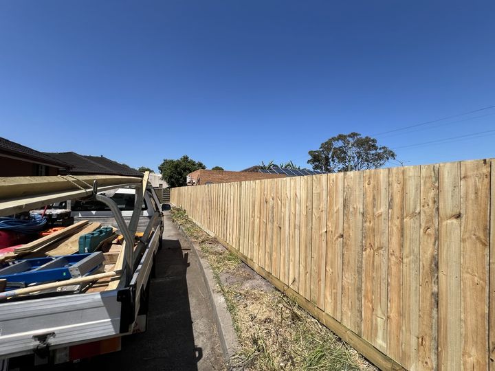 Timber side fence installation by HD Fencing