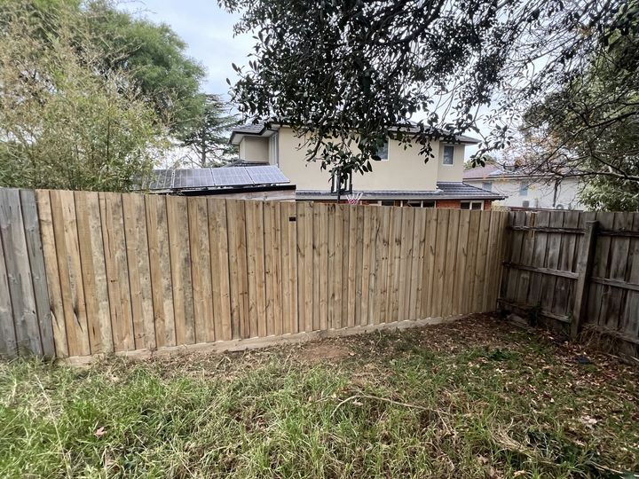 Timber fence beside a garden by HD Fencing